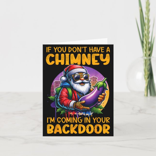 Carte Rétro Si Vous N'avez Pas De Cheminée Je Rentrerai  (Devant)