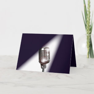 Carte Rétro stage microphone