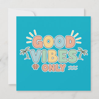 Carte Retro Summer Beach Aesthetic Pastel Typography Art