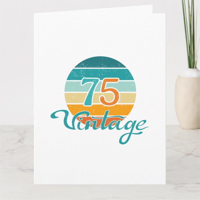 Carte Retro Sunset 75 Vintage (Devant)