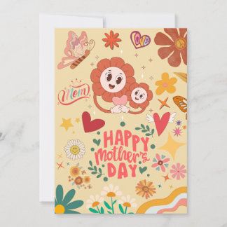 Carte Retro Super de la fête des mères