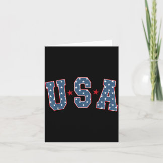 Carte Retro USA Star 4 juillet Fête Patriotique de l'Ind