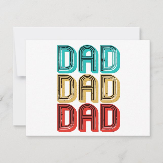 Carte Retro Vintage 70s Dad Essential (Devant)