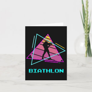 Carte Retro Vintage Biathlon Biathlon 3