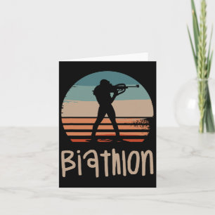 Carte Rétro Vintage Clic Biathlon Biathlète