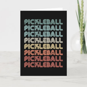 Carte Retro Vintage Pickleball Player Cadeau