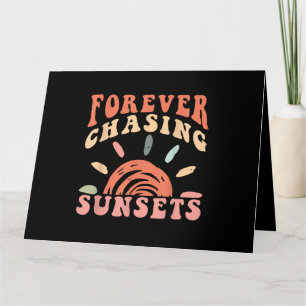 Carte Rétro Vintage pour toujours Chasse Couchers de sol