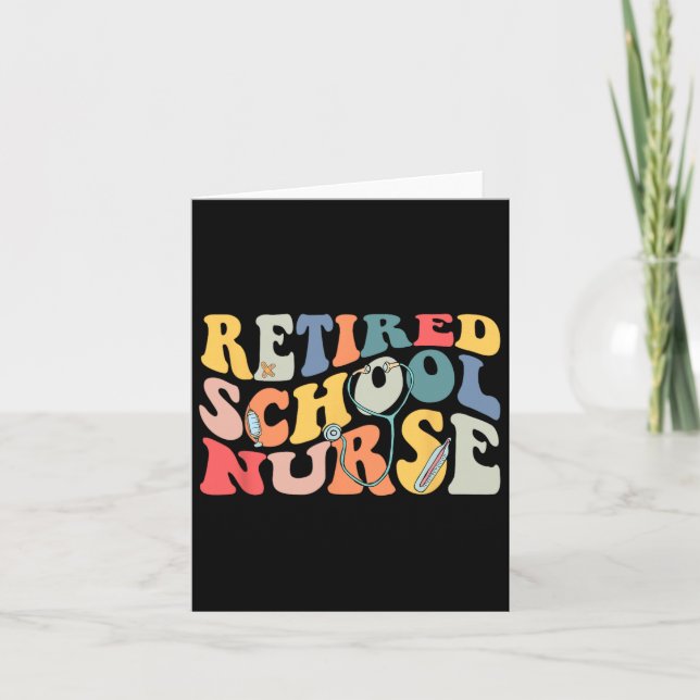 Carte Retro Vintage Retraite Infirmière Retraite (Devant)