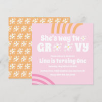 Retro Way Deux Super Daisy Flower Anniversaire