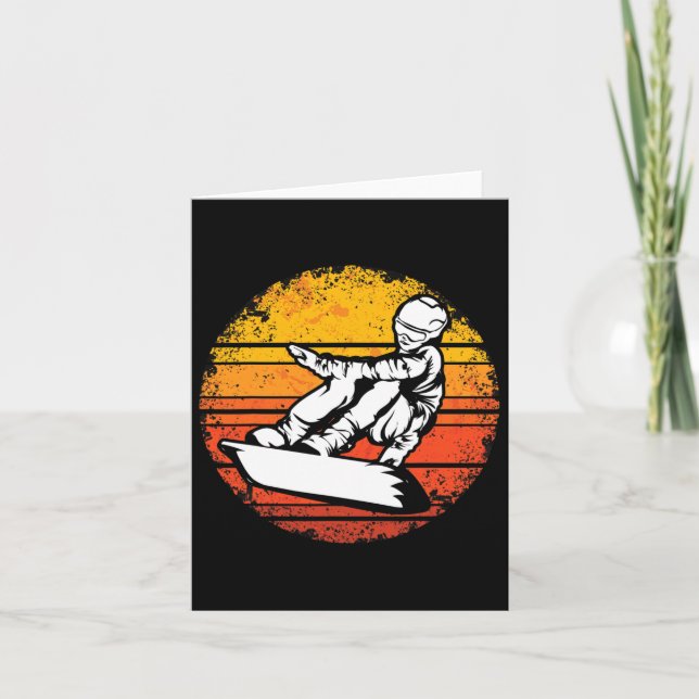 Carte Retro Winter Sport Snowboard Snowboard Snowboard S (Devant)