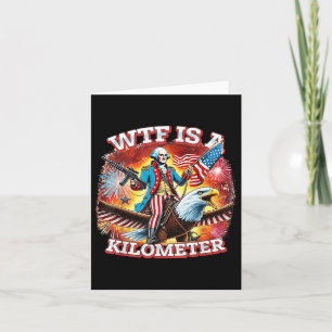 Carte Retro Wtf Est Un Kilomètre Drôle Patriotique Améri
