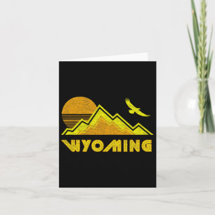 Carte Retro Wyoming Distressed Randonnée Tee