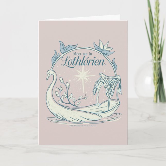 Carte Retrouvez-moi à LOTHLORIEN™ - Bateau cygne (Devant)