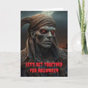 Carte Réunissons-nous pour Halloween.