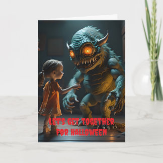 Carte Réunissons-nous pour Halloween.