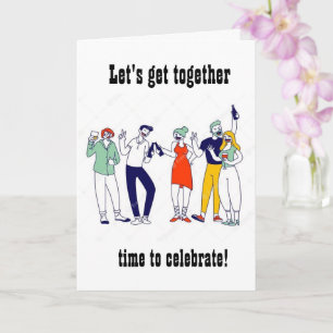 Carte RÉUNIZ-VOUS POUR CÉLÉBRER VOTRE ANNIVERSAIRE *65e*