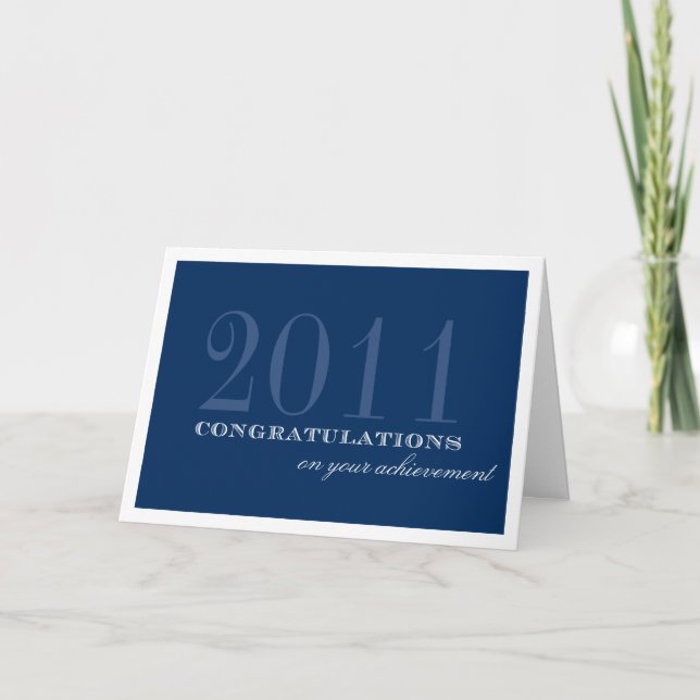 Carte Réussite de félicitations bleues pour la marine fr (Devant)