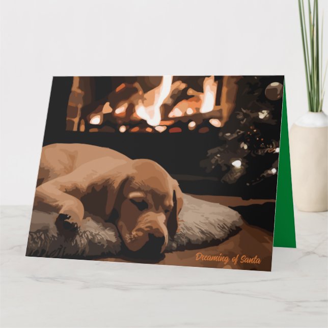 Carte Rêvant du Père Noël (Devant)