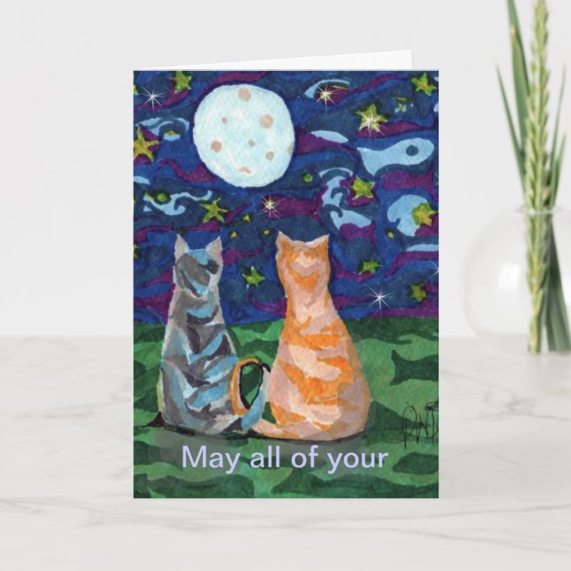Carte Rêve de chat BIrthday (Devant)