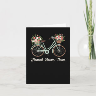 Carte Rêve fleurie Épouser Vélo floral Trump Res subtil