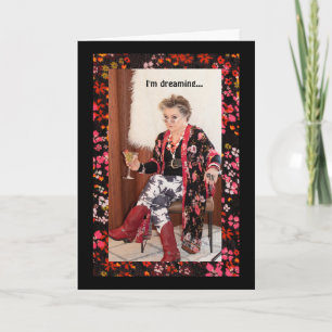 Carte Rêve humoristique d'un Noël blanc