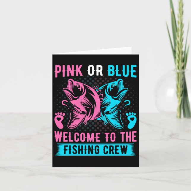 Carte Révéler Le Sexe Pêche Rose Ou Bleu Bienvenue Au Po (Devant)
