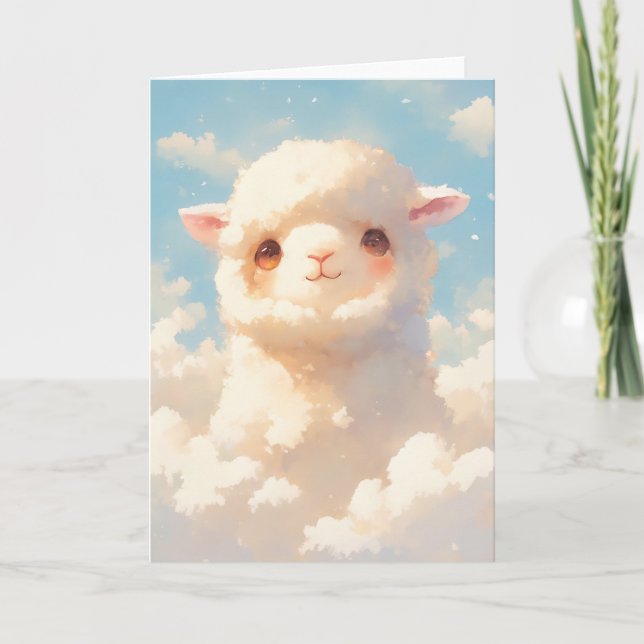 Carte Rêves d'Alpaca duveteux (Devant)
