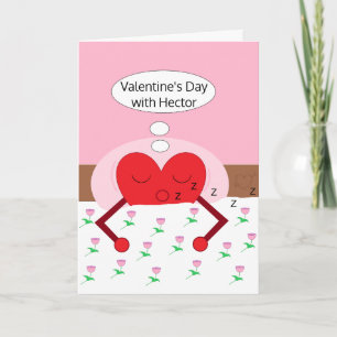 Carte Rêves de coeur avec fleurs Saint-Valentin