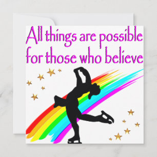 CARTE RÊVES DE PATINAGE DE FIGURE