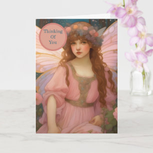 Carte Rêves Enchanteurs : Un Portrait De Fée Rose Whimsi