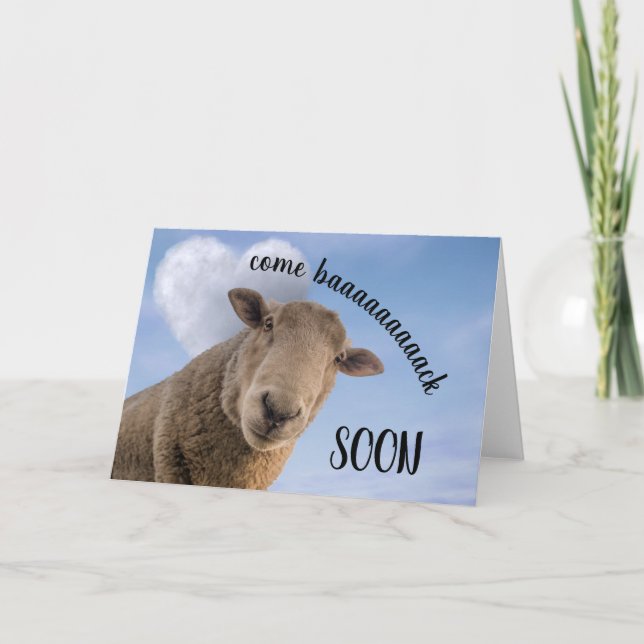 Carte Reviens Bientôt Avec Les Moutons Fous (Devant)