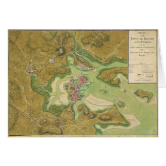 Carte révolutionnaire de guerre du port 1776 de