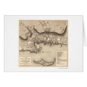 Carte révolutionnaire de Newport de guerre - 1777