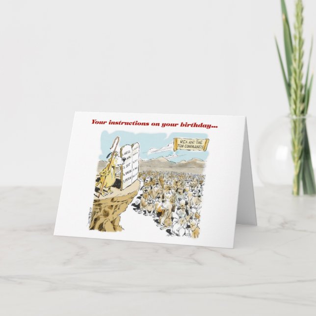 Carte Rex comme Moïse avec des commandes d'anniversaire (Devant)