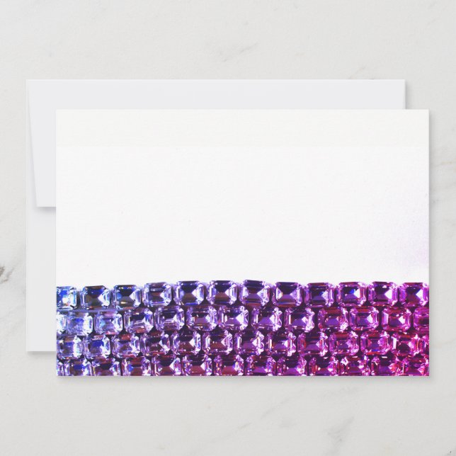 Carte Rhinestones roses et violets (Devant)