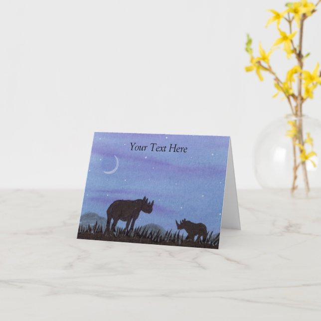 Carte Rhinos (Fleur jaune)