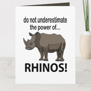 Carte Rhinos Animal Drôle Rhinos