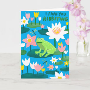 Carte RIBBITING Cute Frog Valentine Whimsical Funny