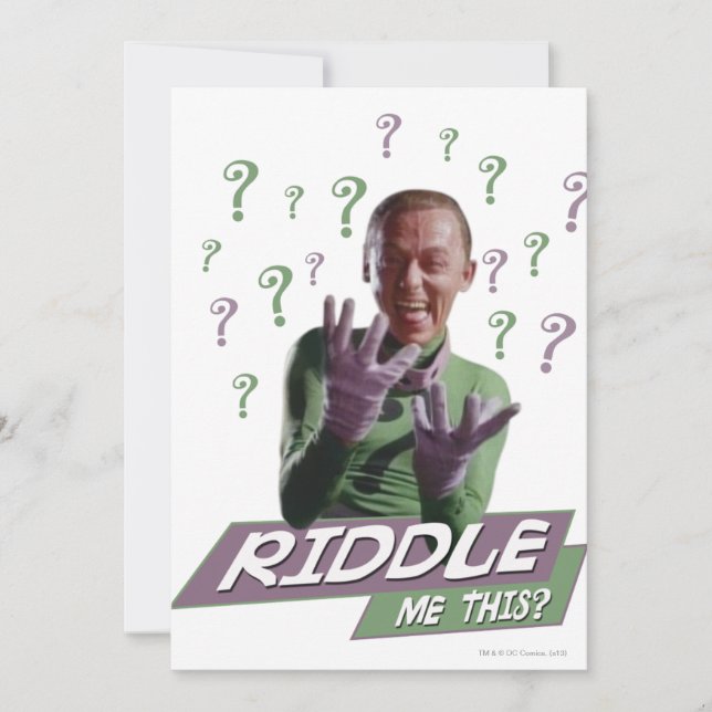 Carte Riddler - Riddle Me This (Devant)