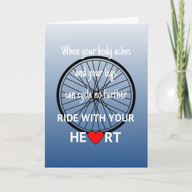 Carte Ride avec votre motivation cardiaque (Devant)
