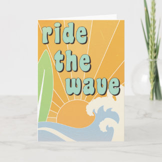 Carte Ride The Wave Inspirational Thème Surf Positivité
