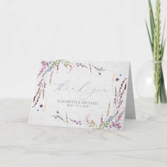 Carte Rien de fantaisie Juste aimer Floral Merci photo (Devant)