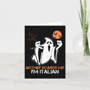 Carte Rien me faire peur Je suis Italien Fantôme Hallowe