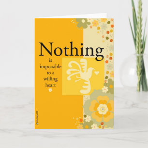 Carte Rien n'est impossible à un coeur qui veut