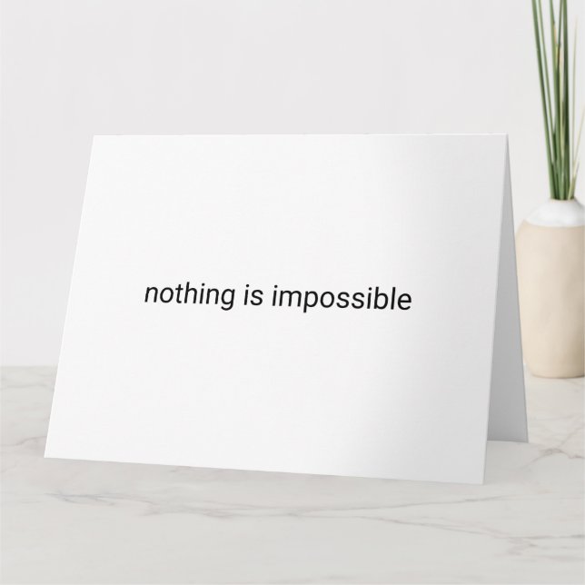 Carte Rien n'est impossible en texte clair (Devant)