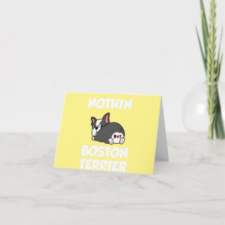 Carte rien que terrier de Boston  papa maman amoureux de