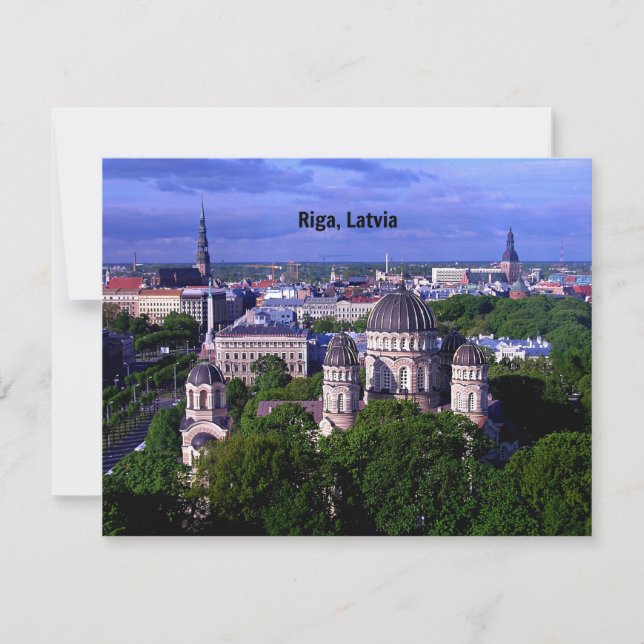 Carte Riga, Lettonie, photo du paysage urbain (Devant)