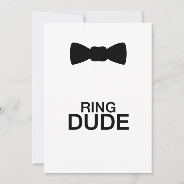 Carte Ring Dude enfants - Garçons Porte-bague mariage (Devant)