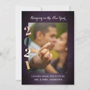 Carte Ringing dans les fiançailles de New Year