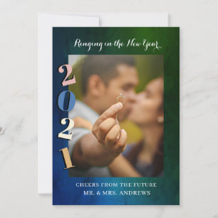 Carte Ringing dans les fiançailles de New Year